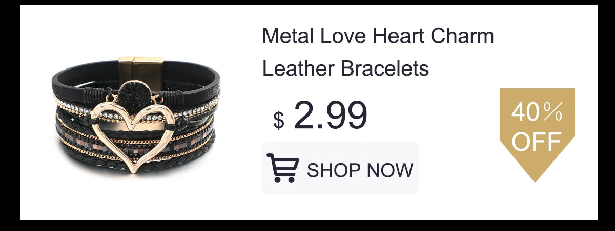 ALLYES Charm Crystal Stone Beaded Leather Bracelet for Women Retro Metal Tube Handmade Braided Multilayer Wrap Bracelets Jewelry