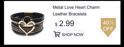 ALLYES Trendy Metal Tube Leather Bracelet for Women Men Chunky Glitter Filled Slim Multilayer Wrap Wide Bracelets Party Jewelry
