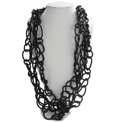 ALLYES Exaggerated Leather Collar Necklace for Women Irregular Round Wrap Statement Choker Necklace Ethnic Jewelry Gifts